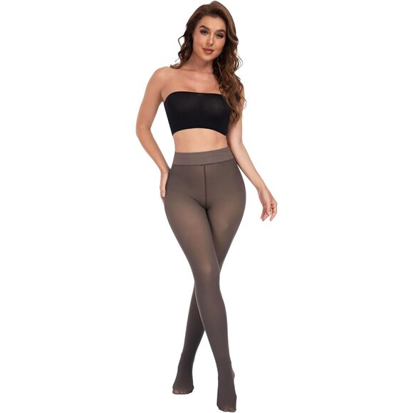 Winter Warm Fleece 3 Pcs translucent Leggings Women Thick Thermal Velvet Tights - Picture 5 of 6